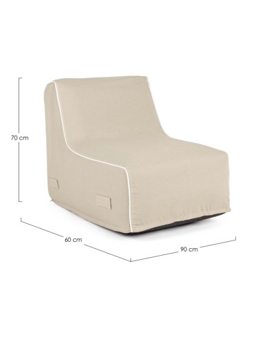SEDIE E POLTRONE: vendita online Chaise Longue Gonfiabile Rihanna, beige, tessuto idrorepellente, UV resistente, sfoderabile,...