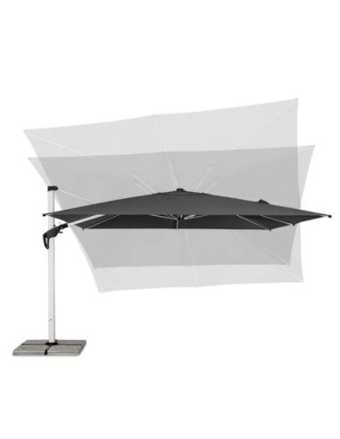OMBRELLONI: vendita online OMBRELLONE ARIES 4X4 ALLUMINIO GRIGIO SCURO (base non inclusa) in offerta