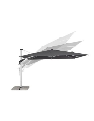 OMBRELLONI: vendita online OMBRELLONE ARIES 4X4 ALLUMINIO GRIGIO SCURO (base non inclusa) in offerta