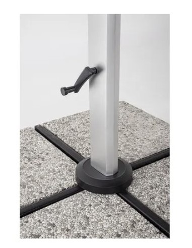 OMBRELLONI: vendita online OMBRELLONE ARIES 4X4 ALLUMINIO GRIGIO SCURO (base non inclusa) in offerta