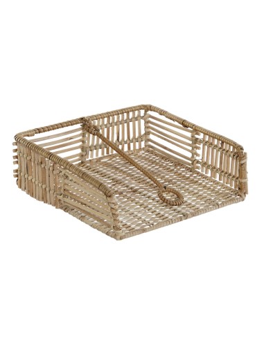 PORTATOVAGLIOLI PC207503 RATTAN/FERRO 20X20X6CM