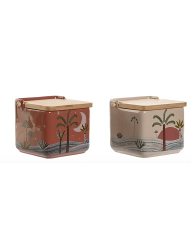 SCATOLA PC211222 CERAMICA/BAMBOO ASSORTITO 14X12X12CM