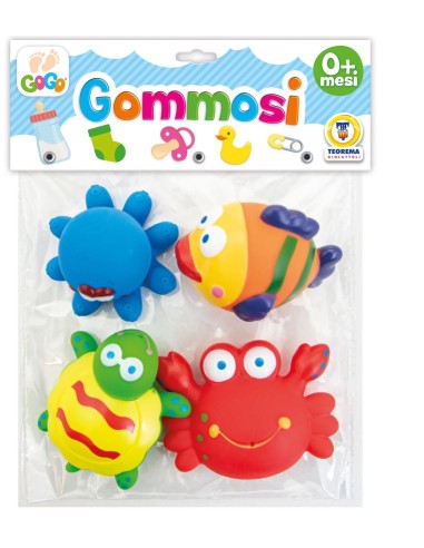 GOGO 67390 SET 4 GOMMOSI ANIMALI MARINI