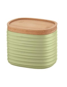 TAVOLA E CUCINA: vendita online Guzzini barattolo M Tierra verde alga 1000cc con coperchio bamboo salvafreschezza in offerta