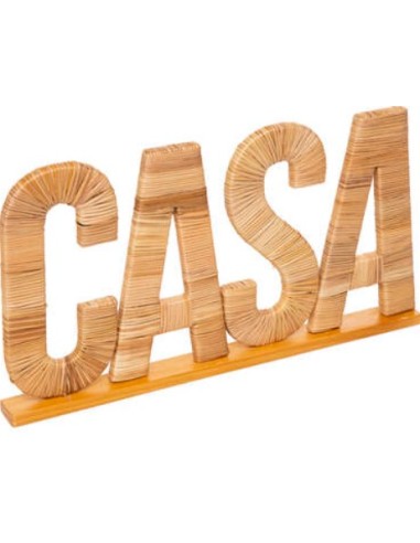 SCRITTA CASA 187917 RATTAN 40X22CM BEIGE su Shop in Casa
