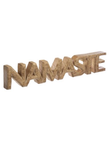 SCRITTA NAMASTE 169407 MANGO 54X10CM MARRONE