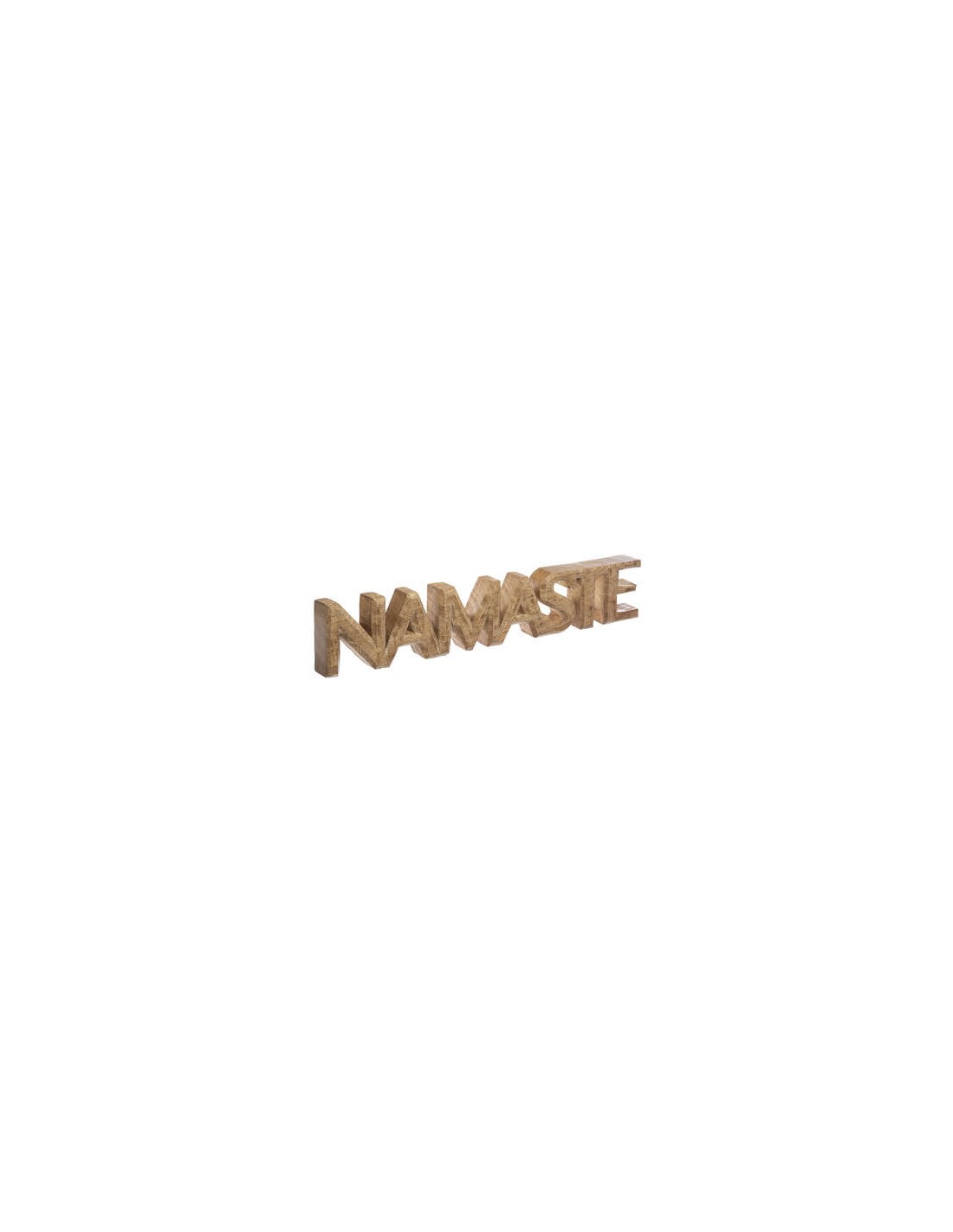 SCRITTA NAMASTE 169407 MANGO 54X10CM MARRONE su Shop in Casa