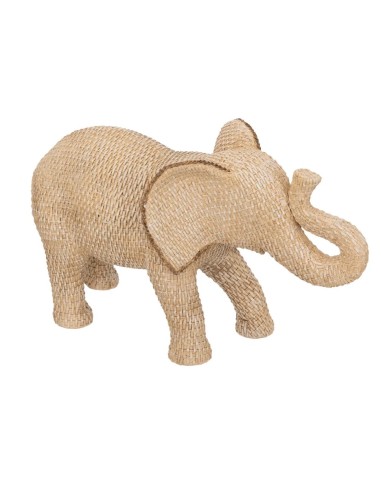 FIGURA ELEFANTE 195098 RESINA 51X23X30CM BEIGE