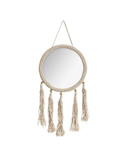 SPECCHIO 162308 DIANA 78X31CM CORDA BEIGE su Shop in Casa