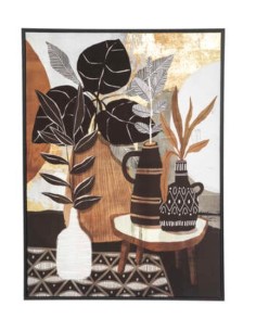 QUADRO TELA 188055 PIANTE 58X78CM POLIESTERE/MDF su Shop in Casa