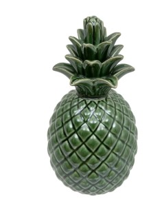 Ananas decorativo ceramica verde A. 20 cm Atmosphera shopincasa.it