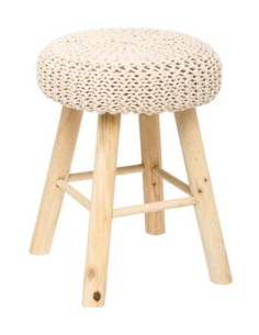 Atmosphera Sgabello Suzette Maglia Beige | shopincasa.it