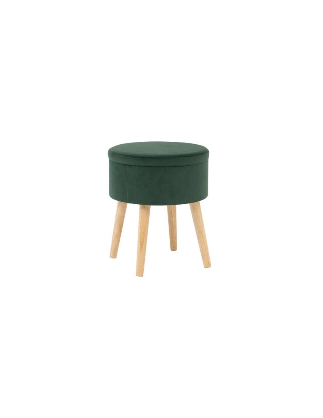 Atmosphera Sgabello Cassapanca "Tess" Velluto Verde | shopincasa.it