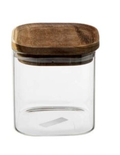 5five vaso in vetro con coperchio in acacia 0,6 L | Shop in Casa
