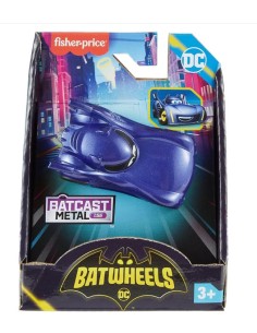 Veicoli Fisher-Price Batwheels assortiti in metallo, scala 1:55, adatti a bambini dai 3 anni in su.