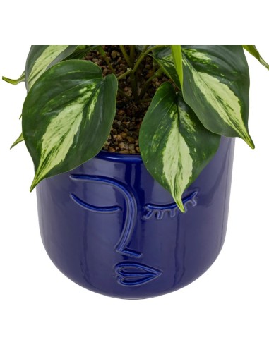 PIANTA 198130 SOLEYA H30CM VASO CERAMICA BLU su Shop in Casa