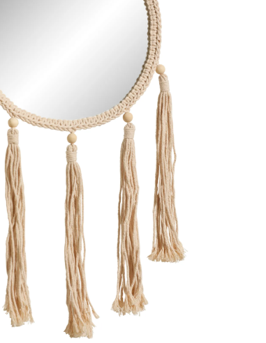 SPECCHIO 162308 DIANA 78X31CM CORDA BEIGE su Shop in Casa