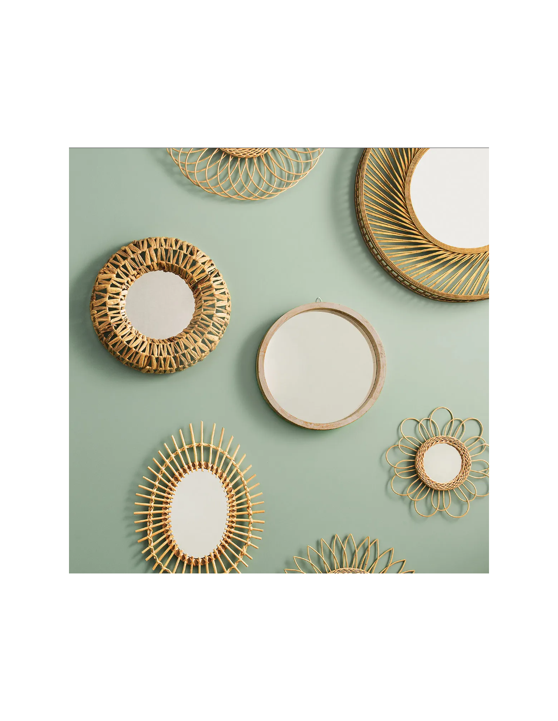 SPECCHIO 166979 BEATRIZ D45CM SEAGRASS su Shop in Casa
