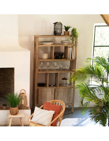 LIBRERIA 166633 BANILA 95X35X180CM ACACIA su Shop in Casa