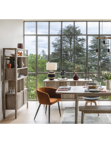 LIBRERIA 166633 BANILA 95X35X180CM ACACIA su Shop in Casa
