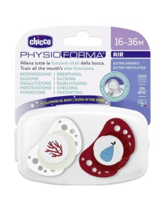 Chicco PhysioForma Succhietto Air Lumi 16-36 Mesi - 2 Pezzi Rosso | Shopincasa.it