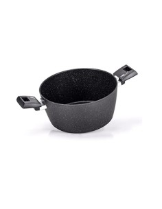 PENTOLE - COPERCHI ANTIADERENTE: vendita online Casseruola Moneta Etnea 20 cm, Alluminio Forgiato, Antiaderente Effetto Pietr...