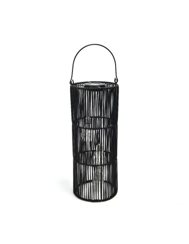 LANTERNA SOLARE 01319 NERO 19X46CM METALLO/PLASTICA