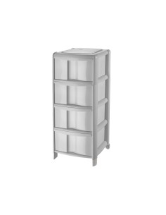 CASSETTIERE: vendita online Tontarelli, cassettiera Bambù Medium, 4 cassetti alti, plastica resistente, 39x40x80 cm, organize...