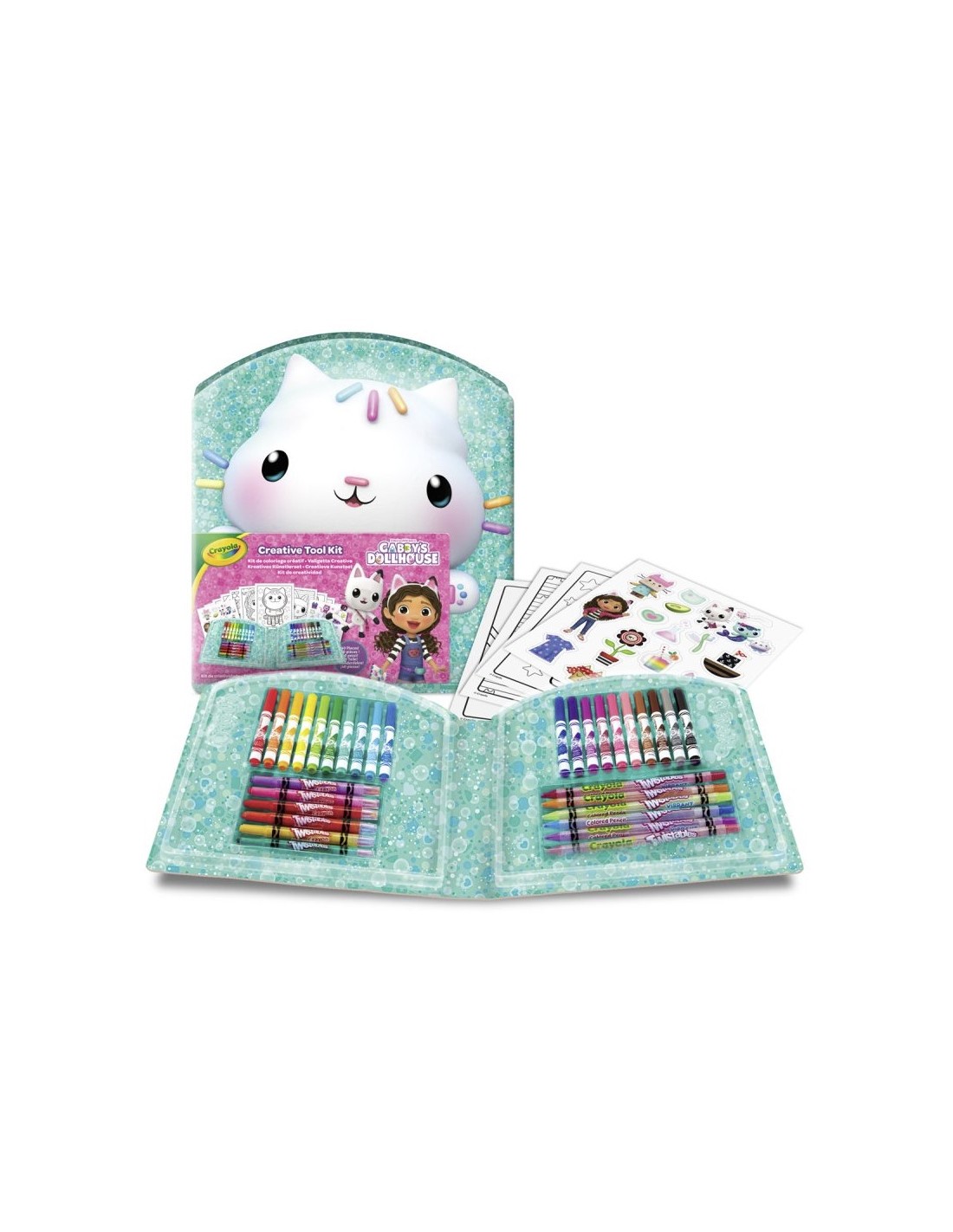 GIOCATTOLO PUBBLICIZZATO: vendita online VALIGETTA CREATIVA GABBY’S DOLLHOUSE, 40 PEZZI, PENNARELLI, PASTELLI E ADESIVI, CRAY...