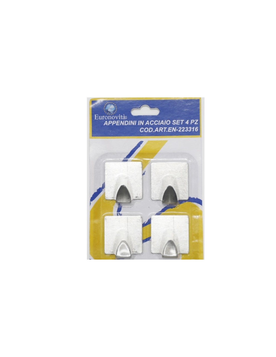 SET 4 APPENDINI 223316 ACCIAIO su Shop in Casa