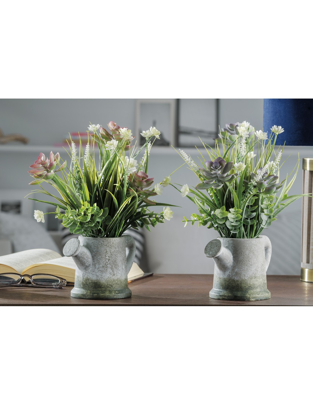 VASO 60025 CON PIANTINE 28CM ASSORT