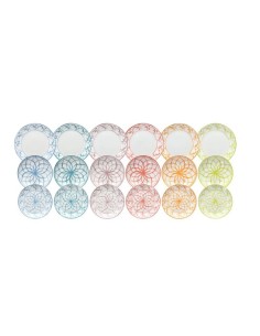Tognana Lisboa Servizio Piatti 18 Pezzi in Porcellana Multicolor | shopincasa.it