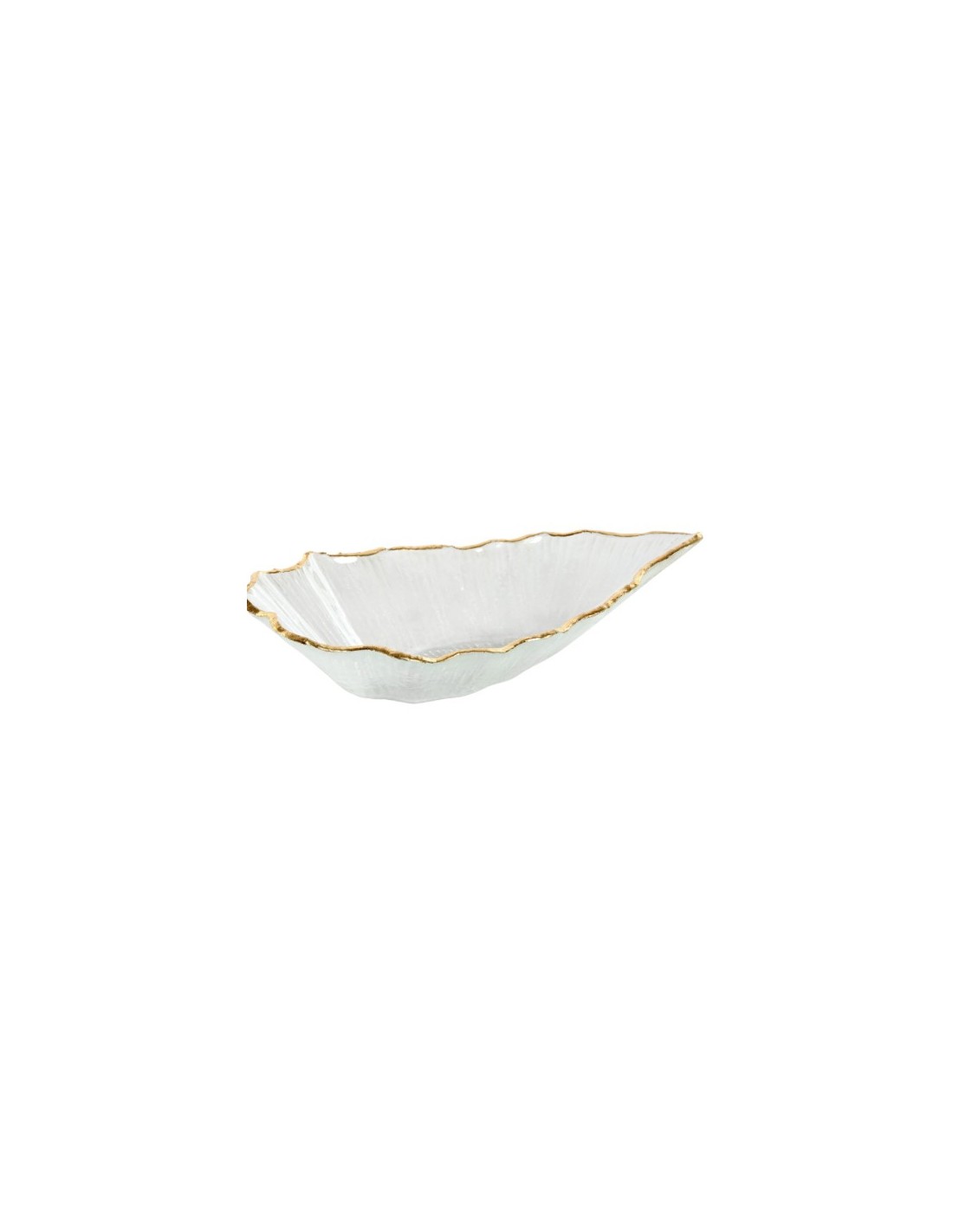 CENTROTAVOLA BD212880 FOGLIA 24X14X6CM CRISTALLO su Shop in Casa