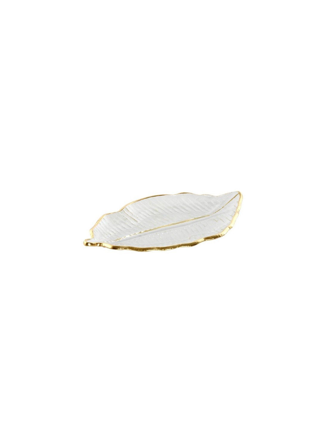 CENTROTAVOLA BD212889 FOGLIA 23X13CM CRISTALLO su Shop in Casa