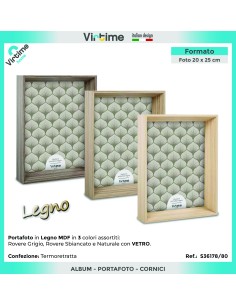 PORTAFOTO S36178/80 MDF/LEGNO 20X25 ASSORTITO su Shop in Casa