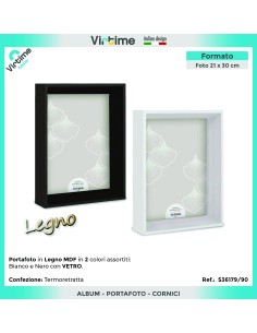 PORTAFOTO S36179/90 MDF 21X30 ASSORTITO su Shop in Casa