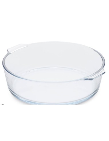 TEGLIA ROTONDA 21CM 2MANICI BOROSILICATO