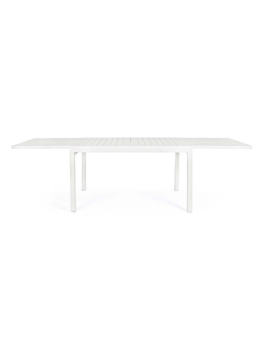 TAVOLI: vendita online Tavolo Allungabile Pelagius 135-270x90 Bianco in Legno di Teak e Alluminio – Bizzotto in offerta