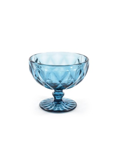 COPPA 07496 VETRO AZZURRO 350ML 12X10,5CM