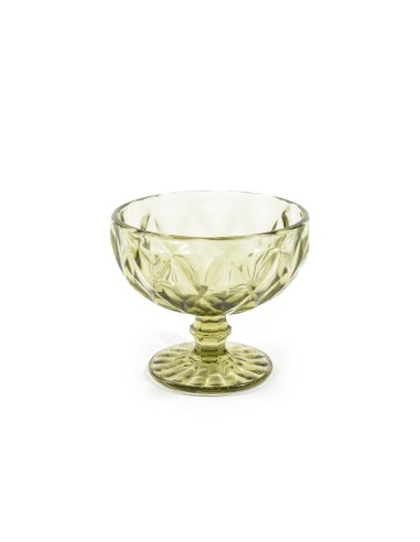 COPPA 07953 VETRO VERDE CHIARO 350ML 12X10,5CM su Shop in Casa