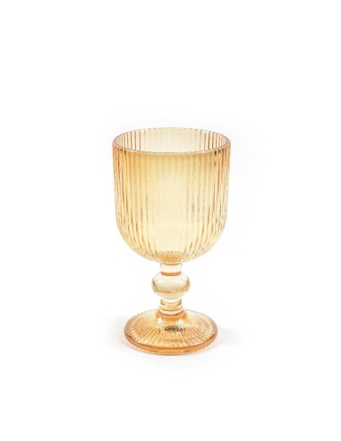 CALICE 08219 RIGHE AMBRA 230ML 8X14,5CM su Shop in Casa