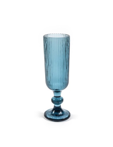 FLUTE 08301 VETRO AZZURRO 150ML 6X18,5CM su Shop in Casa