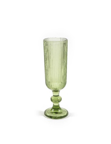 FLUTE 08318 VETRO VERDE CHIARO 150ML 6X18,5CM su Shop in Casa