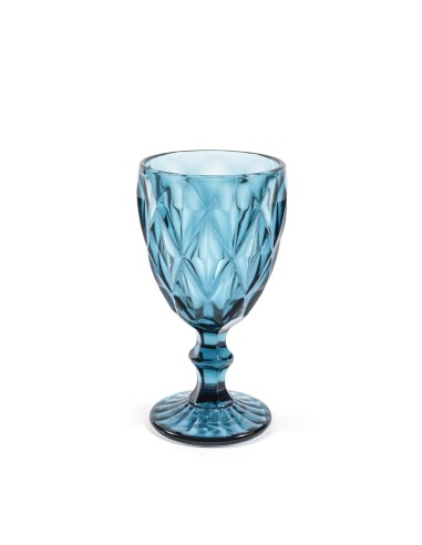 CALICE 07823 VETRO AZZURRO 330ML 8,5X17CM su Shop in Casa
