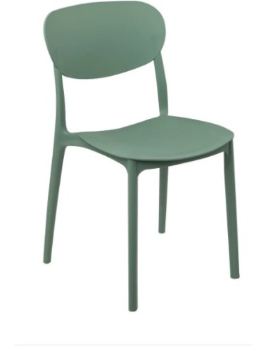 SEDIA 193556A PLASTICA VERDE IMPILABILE su Shop in Casa