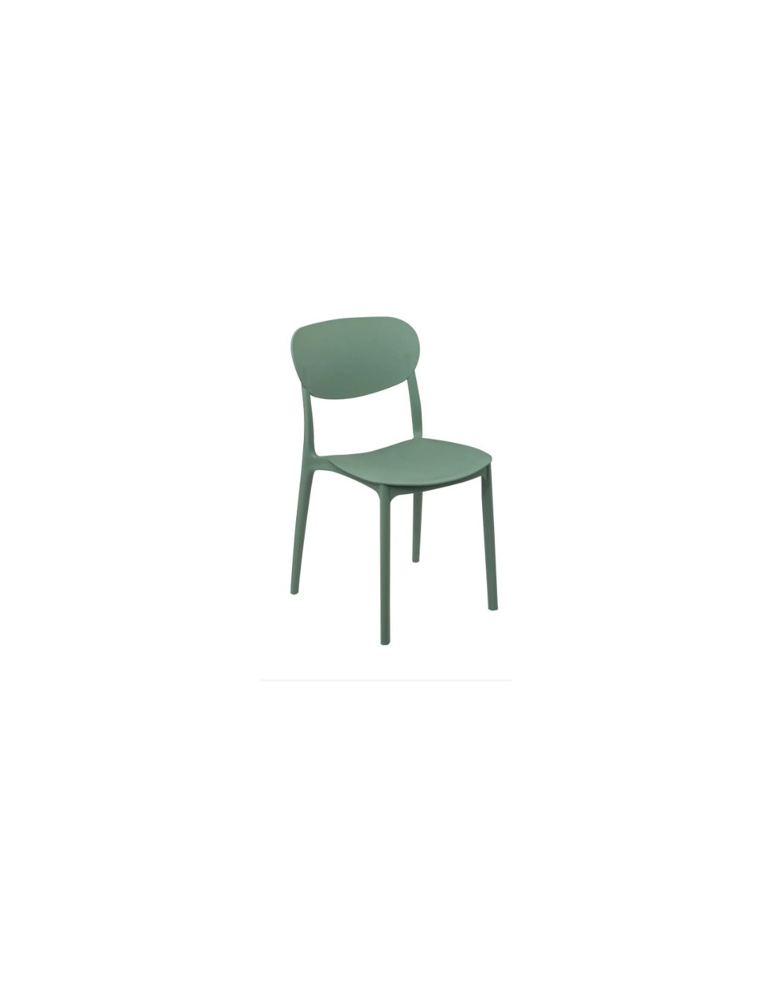 SEDIA 193556A PLASTICA VERDE IMPILABILE su Shop in Casa