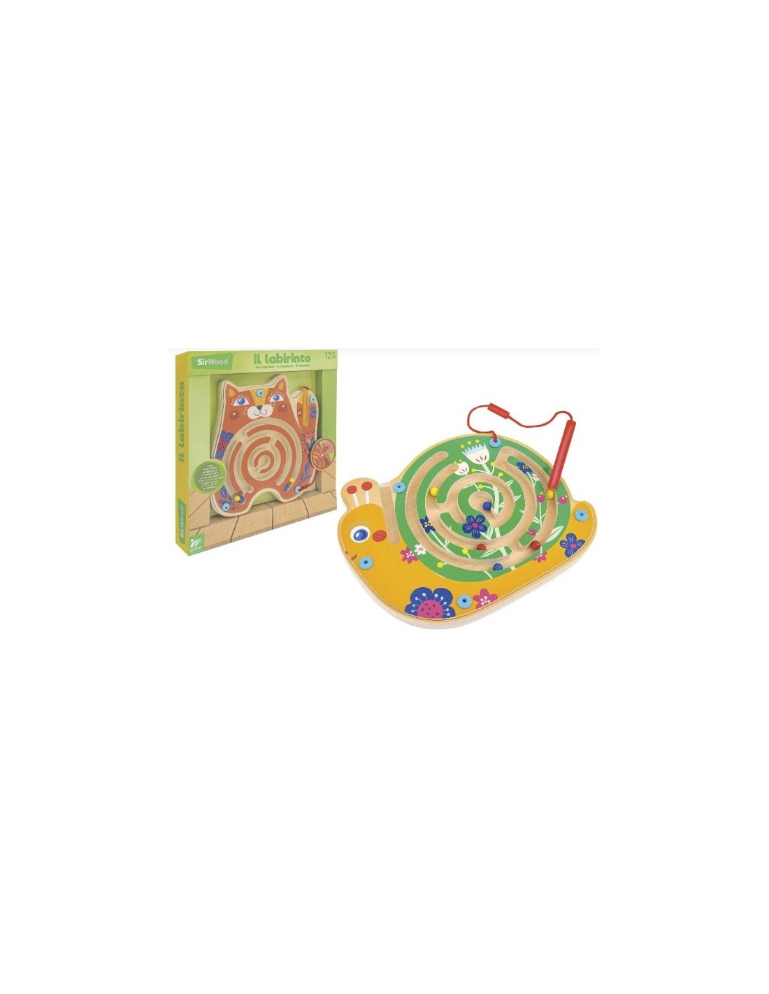 Labirinto in Legno Animali Gioco Magnetico con Penna e Pallina | Shop in Casa