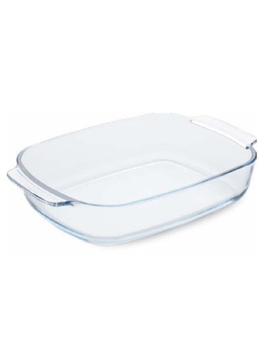 TEGLIA RETTANGOLARE 34X22,5CM 2MANICI BOROSILICATO su Shop in Casa