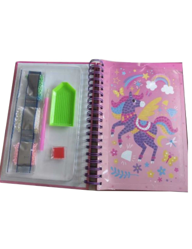 GIOCHI GIRL: vendita online DIAMANTINY Unicorno, dipingi coi numeri, deco book, gemme 3D, album A5, attività creativa, bambin...