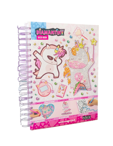 GIOCHI GIRL: vendita online DIAMANTINY Unicorno, dipingi coi numeri, deco book, gemme 3D, album A5, attività creativa, bambin...